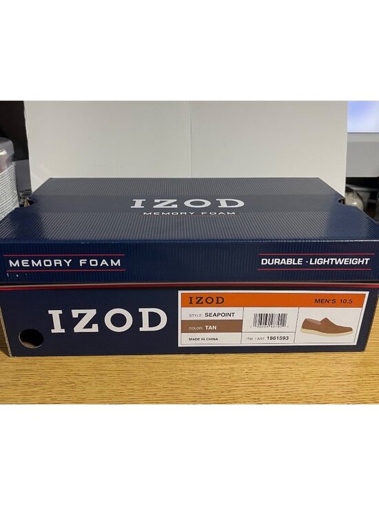 Izod Seapoint Loafers Mens 10.5 M Tan Slip On Shoes Business Casual Everyday
